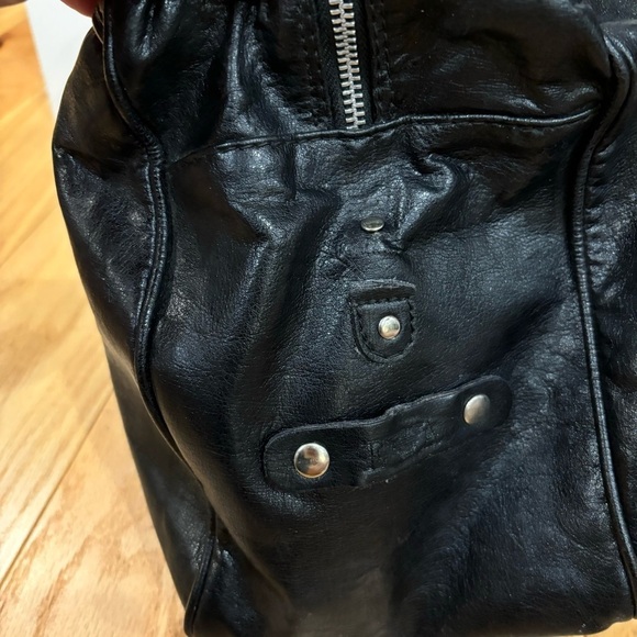 Emporio Armani Black Leather Bowler Tote - Picture 5 of 9